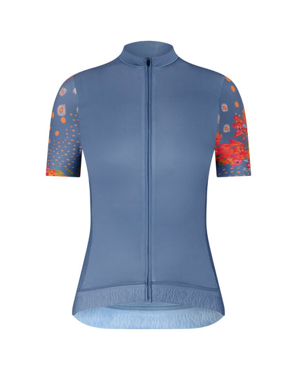 SHREDLY Women's Short Sleeve Cadence Jersey : Flora Azul