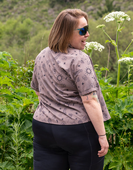 SHREDLY Women's Short Sleeve Cropped Explorer Shirt : Ink