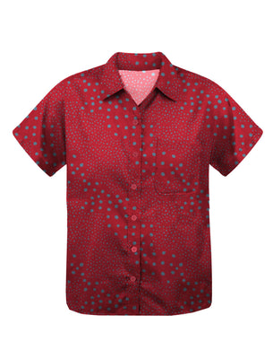 SHREDLY Women's Short Sleeve Explorer Shirt : Dottie