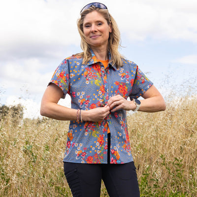 Short Sleeve Explorer Shirt : Flora Azul