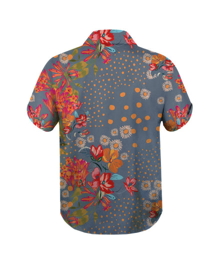 SHREDLY Women's Short Sleeve Explorer Shirt : Flora Azul