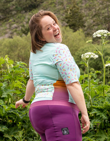 SHREDLY Women's SHREDLY x Marley Blonsky : Short Sleeve Cadence Jersey : Ice Cream Ombre