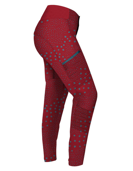 SHREDLY Women's Vented - All Time - Zipper Snap Mid - Rise Pant : Dottie
