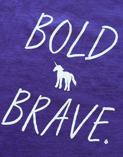 Bold And Brave Youth Tee : Purple