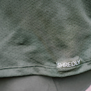 SHREDLY - Cropped Mesh Long Sleeve Hoodie : Black - image