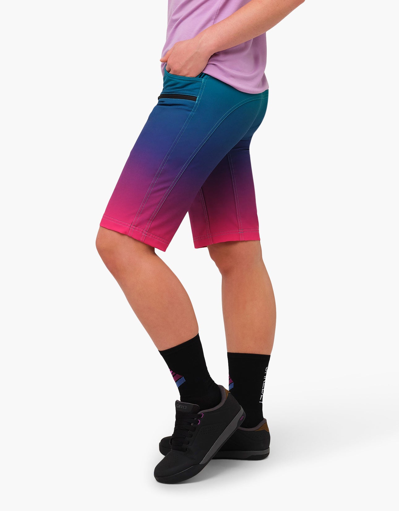 Limitless - Stretch Waistband High-Rise Pant : Rainbow Ombre - Women's