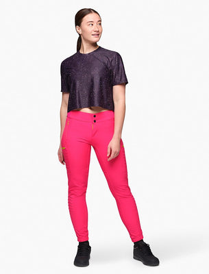Vented - All Time - Zipper Snap Mid-Rise Pant : Nebula Pink