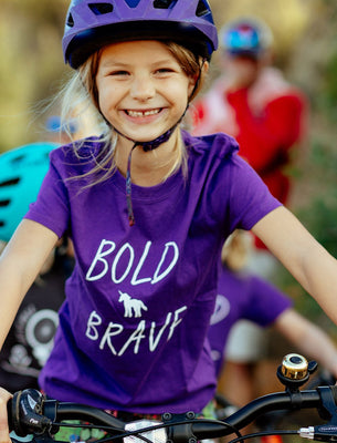 Bold And Brave Youth Tee : Purple-Youth Top